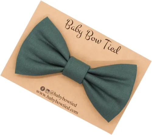Vista 4 de Handmade Pre-Tied Clip on Bow Tie for Baby to Young Boy