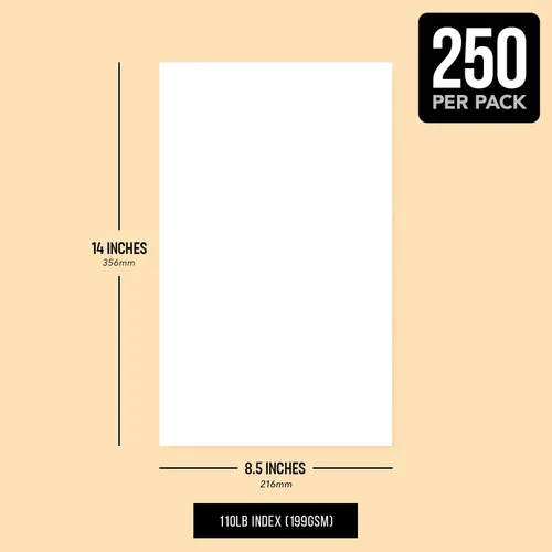 Vista 6 de Cartulina blanca de 8.5 x 14 pulgadas Papel de cartulina digital de índice de 110 libras (7.02 oz/m²) - Acabado liso Para artes y manualidades