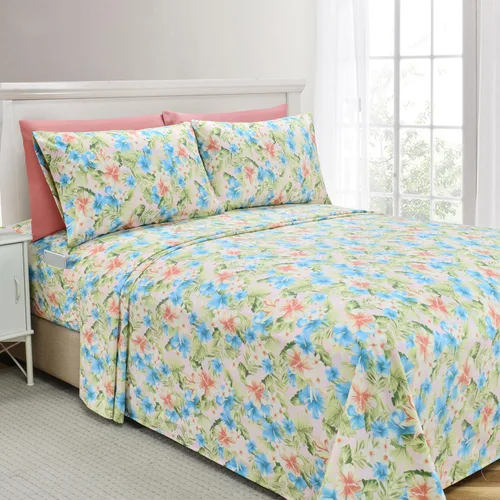 Vista 29 de Elegant Comfort - Juego de sábanas de 4 piezas, microfibra de 1500 hilos de calidad egipcia de lujo resistente a las arrugas, rayas estilo damasco