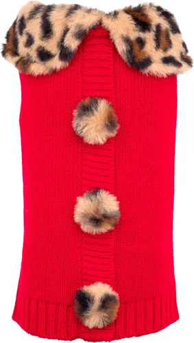 Vista 15 de The Worthy Dog Suéter de cuello alto de punto grueso, ropa cálida de invierno para perro, trajes de abrigo para mascotas para clima frío - XXS, gris