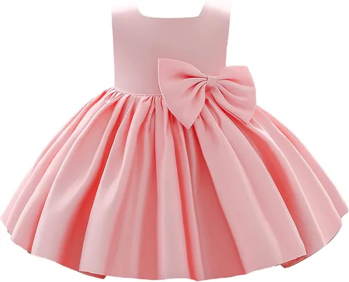 Vista 2 de IADOER Girl Flower Dress Sleeveless Flower Princess Wedding Dress for Toddler and Baby Girl