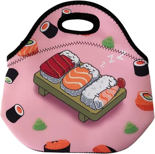 Vista 25 de Wrapables® Bolsa de almuerzo de neopreno aislada, plátanos