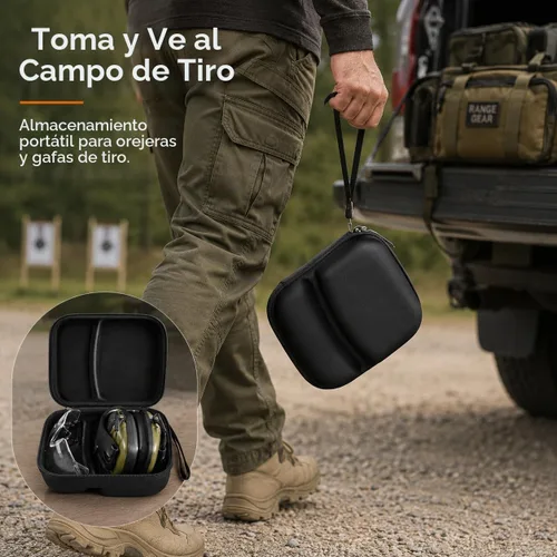 Vista 6 de GWCASE Funda compatible con las orejeras electrónicas delgadas de Walker's Razor, soporte de almacenamiento para Howard Leight, para orejeras