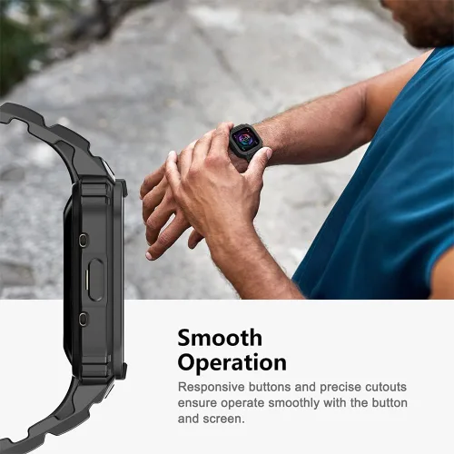 Vista 5 de amBand Compatible para Fitbit Versa 4/3/2 / Fitbit Versa Lite / Fitbit Sense 2 / Correas de Fitbit Sense con estuche, correa protectora para reloj