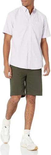 Vista 5 de Camisa Tienda Essentials oxford, ajuste regular, de manga corta, con bolsillo, para hombre