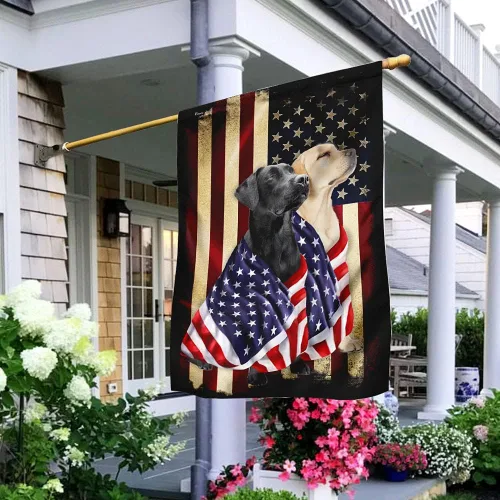 Vista 29 de Bandera Americana - Divertido Perro Pastor Alemán Bandera Americana TQN2748F, 3x5 pies. Bandera - Banderas de EE. UU. Poliéster Premium - Bandera