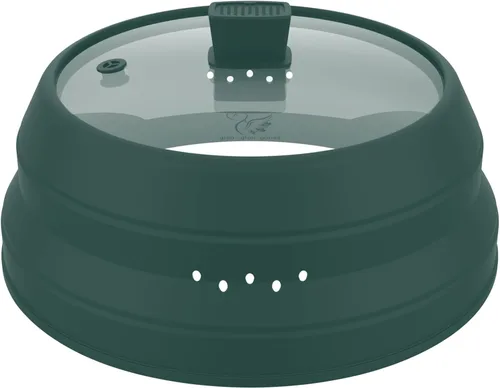 Vista 16 de Cubierta alta para salpicaduras de microondas, tapa protectora de vidrio de 5.8 pulgadas de altura con silicona plegable para plato de olla de Negro
