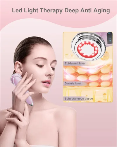 Vista 3 de Masajeador facial eléctrico 4 en 1 masajeador facial antienvejecimiento para apretar la piel reafirmante herramientas para el cuidado de la piel
