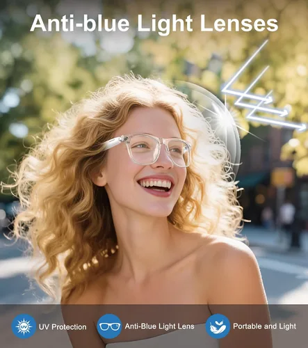 Vista 5 de Lentes inteligentes AI, lentes de sol Bluetooth multifuncionales para hombres y mujeres, dispositivo de traductor de 116 idiomas y acentos, filtro