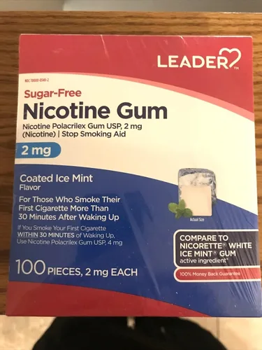Vista 9 de LEADER, Goma de mascar Polacrilex de nicotina de 4 mg, para aquellos que fuman dentro de los 30 minutos de despertarse, sabor a fruta, sin azúcar