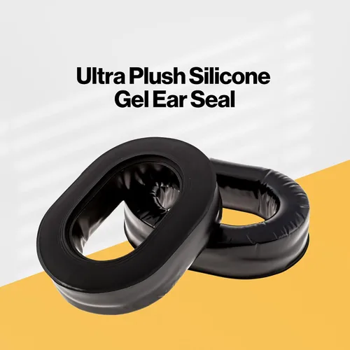 Vista 2 de KORE AVIATION Reemplazo de sello de oreja de gel de silicona ultra afelpado para auriculares de aviación, carreras, estilo de seguridad