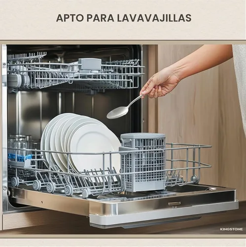 Vista 8 de KINGSTONE Juego de cucharas de cena, cucharas de mesa de cubiertos de 12 piezas, cucharas de acero inoxidable de grado alimenticio de alta calidad