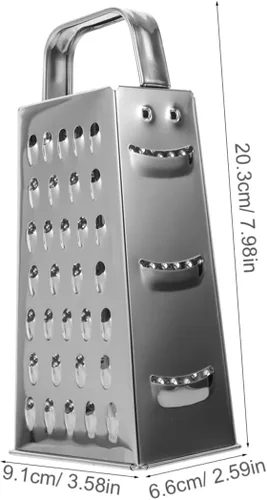 Vista 7 de Rallador de cuatro lados de cuatro lados Máquina de corte de patatas Zester de verduras Cocina Zester Cortador de alimentos Rallador de quesos