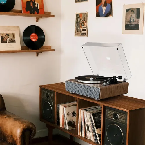 Vista 7 de Reproductor de discos de vinilo con altavoces, tocadiscos Bluetooth, AT HP02-Classic