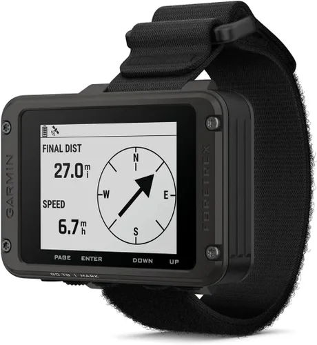 Vista 2 de Garmin Foretrex 801 - Navegación GPS montada en la muñeca con correa para caza, senderismo y hombres militares - Reloj táctico para recreación al