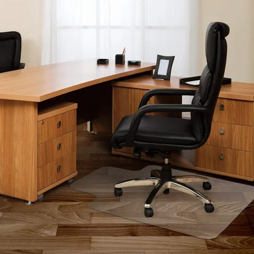 Vista 2 de Azadx Tapete para silla de oficina para suelo de madera dura, 36 x 48 pulgadas, tapete transparente para silla de escritorio para suelo de madera