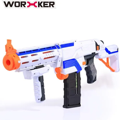 Vista 3 de WORKER F10555 15 dardos bala clips de uso común moldeo por inyección revista clip táctico para Nerf N-Strike Elite Negro