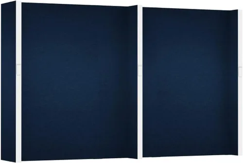 Vista 43 de EverPanel - Kit de pared modular de 7 x 7 pies, color azul oscuro SoundSorb con ribete negro, divisor de habitación, paneles de pared entrelazados