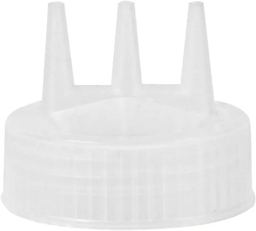 Vista 18 de Paquete de 6 botellas de plástico para apretar, transparentes, 12 onzas, punta de triple dispersión, 2.25 x 2.25 x 6.75 pulgadas por Restaurantware