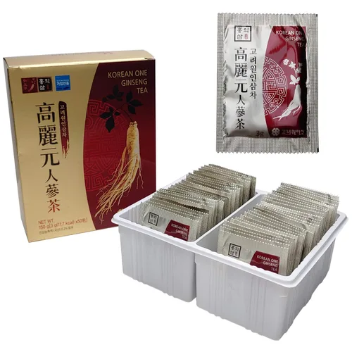 Vista 3 de LENITH Té coreano de gránulos de extracto de raíces de ginseng panax 50T 5.29 oz (0.11 oz X 50 bolsas)
