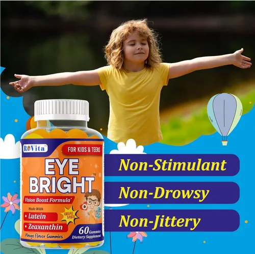 Vista 6 de Eye Bright - Gomitas de luteína para niños y adolescentes, vitaminas oculares con luteína y zeaxantina, suplementos de salud ocular para apoyo