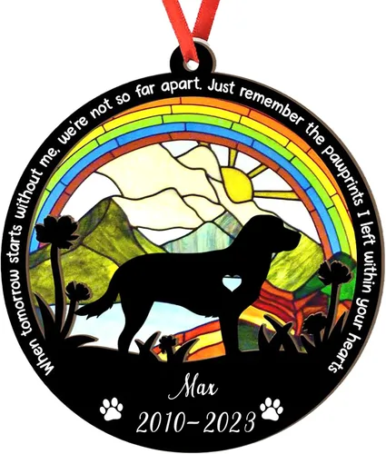 Vista 34 de Adorno personalizado para atrapasoles de sabueso afgano, adorno de Navidad de sabueso afgano, regalo para perro amante, sabueso afgano conmemorativo