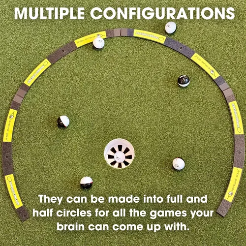Vista 8 de EyeLine Golf Target Circle as Training Aid – Ideal for Chipping and Pitching – Super Thin with Foldable Configurations. Bright Color Markings Easy