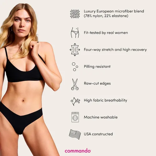 Vista 4 de commando Tanga clásica para mujer, paquete de 3