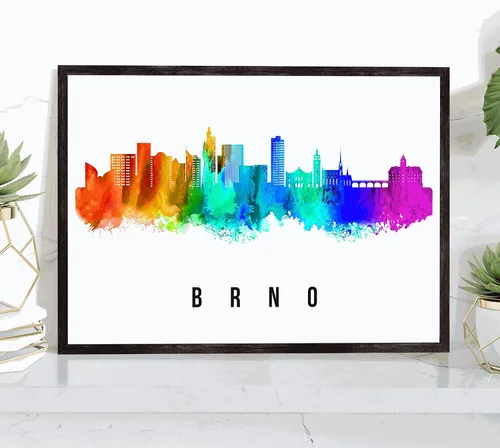 Vista 31 de Póster de Kazan Skyline Rusia, pintura de paisaje urbano de Kazan, póster de Rusia, paisaje urbano de Kazán y estampado de monumentos, arte de pared