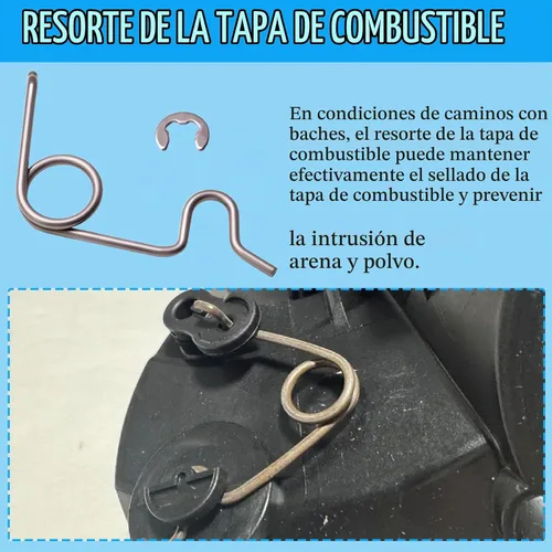 Vista 3 de Resortile de bolsillo para puerta de combustible de acero inoxidable para Toyota Tundra 2007-2020 77305-0C050 77305-0C060 Equipo de sistema