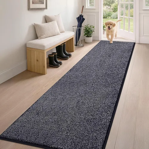 Vista 74 de PURRUGS Tapete para puerta con atrapamiento de suciedad, 20 x 31.5 pulgadas, antideslizante, lavable a máquina, tapete para puerta de perro, tapete