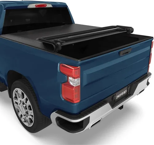 Vista 9 de Perfit Liner Black Flag - Cubierta enrollable suave para caja de camioneta compatible con Chevy Silverado 1500 GMC Sierra 1500 2007-2026 de 5.8