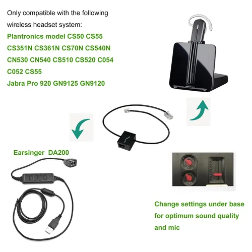 Vista 3 de Reemplazo SAVI 8240/8245/8200 W700 W740 W745 B235 MDA200 WO300 CS Savi Cable 86009-01 86007-01 (conecta su teléfono y su base) cable de interfaz