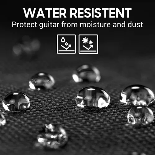Vista 4 de CAHAYA CY0152 - Bolsa para guitarra acústica de 41 pulgadas, acolchado de 0.35 pulgadas, resistente al agua, correa de hombro ajustable doble