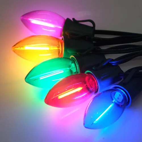 Vista 16 de C7 Luces de Navidad para Exteriores 25 Pies Luces de Cadena LED de Navidad con 27 Bombillas LED Multicolor (2 de Repuesto), Luces de Cadena