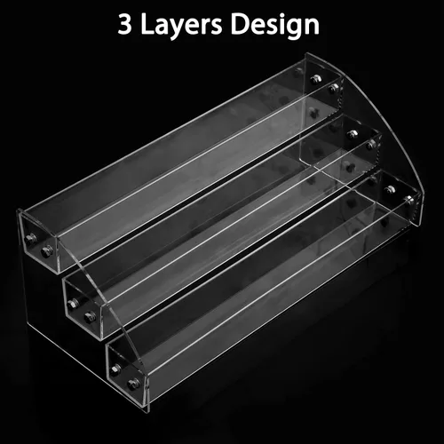 Vista 4 de Homakover Organizador de pintura acrílica de 3 capas, soporte de pintura perfecto para manualidades, almacenamiento de pinturas de pasatiempos