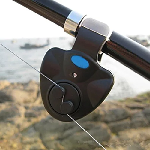 Vista 8 de 4 x Bombilla LED electrónica de pesca negra con alarma de sonido y alarma audible