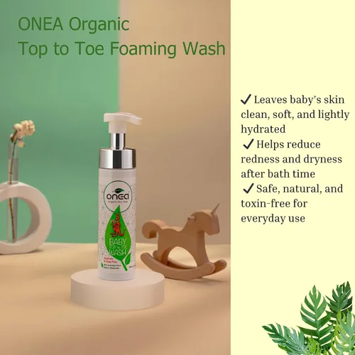 Vista 5 de Onea Paquete de regalo orgánico para el cuidado de la piel para bebés y mamás para el cuidado diario de bebés recién nacidos, aceite hidratante