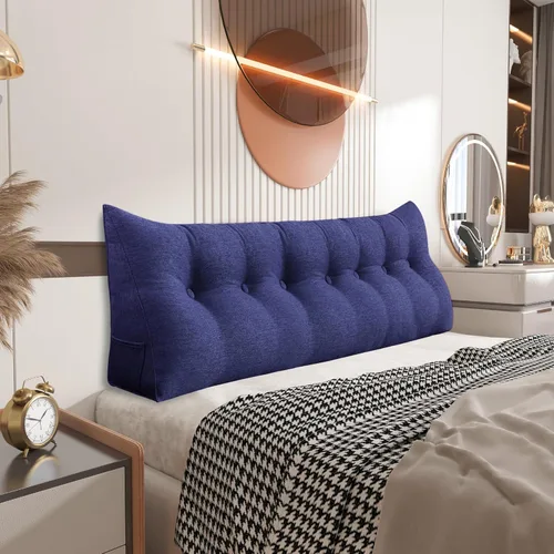 Vista 11 de Almohada pequeña de cuña para cabecero, almohada de lectura para sentarse en la cama, respaldo de adulto, almohada triangular de refuerzo para sofá