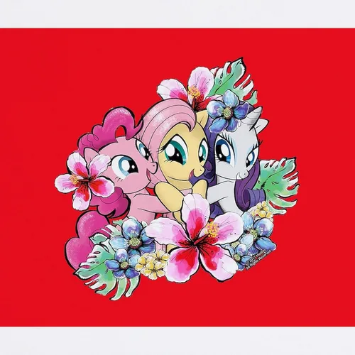 Vista 2 de CafePress My Little Pony Flowers - Alfombrilla de mouse de goma antideslizante