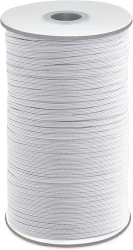 Vista 10 de Coopay Bandas elásticas planas de 100 yardas de largo, 1/2 pulgada de ancho, cuerda elástica plana para coser proyectos de bricolaje, artes y Negro