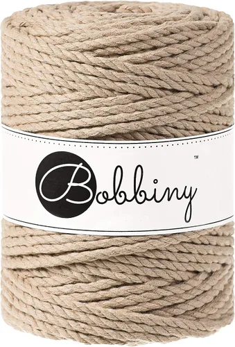 Vista 18 de Bobbiny Cordón de macramé XXL de 0.197 in y 3 capas (aguamarina), 108 yds/330 pies (100% algodón reciclado)