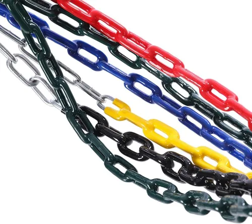 Vista 5 de Cadenas de columpio (2) totalmente recubiertas para columpios con 4 eslabones rápidos gratuitos, cadenas de eslabones de hierro antioxidantes, patio