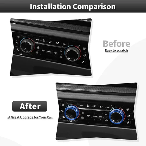Vista 3 de CheroCar Kit de moldura de perilla de control para Chevy Silverado GMC Sierra1500 LT y superiores 2022-2025, para 2024-2025 2500HD/3500HD LT