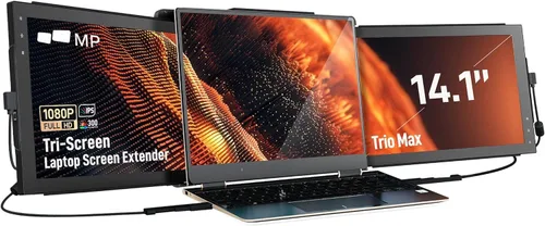 Vista 11 de Mobile Pixels Duex Plus Monitor portátil para computadoras portátiles, USB C/USB A Plug and Play 13.3" Extensor de pantalla portátil Duex Plus