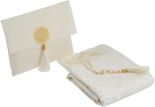 Vista 18 de Prien Alfombra de oración musulmana con Tasbih y bolsa portátil, regalo musulmán para mujeres y hombres, caja islámica Mubarak, juego de regalos