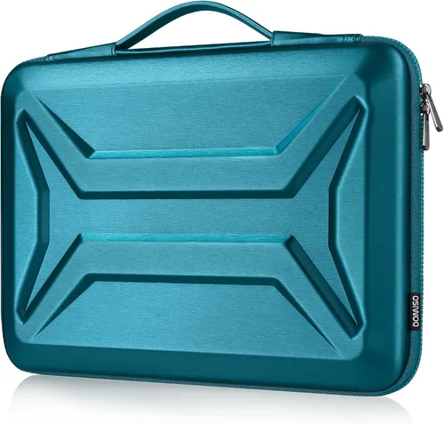Vista 9 de DOMISO Funda rígida para laptop de 13 pulgadas, impermeable, a prueba de golpes, funda protectora para laptop con mango retráctil para MacBook Air