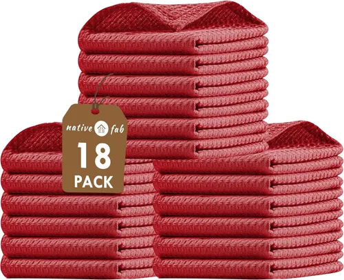 Vista 32 de Native Fab Juego de 8 toallas de cocina y paños de cocina, absorbentes, duraderos, de secado rápido para limpiar, cocinar, hornear, ideal
