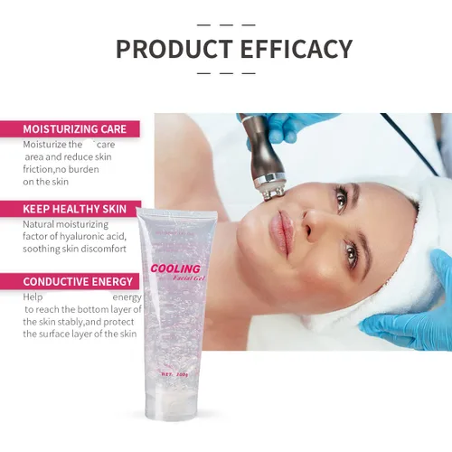 Vista 4 de Gel refrescante para mujeres u hombres, cuerpo facial utilizado con sistema de eliminación de vello láser y dispositivo de estiramiento de elevación