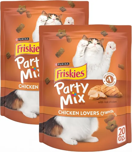 Vista 14 de Purina Friskies Golosinas para Gatos, Party Mix Chicken Lovers Crunch - Bolsa de 20 Oz
